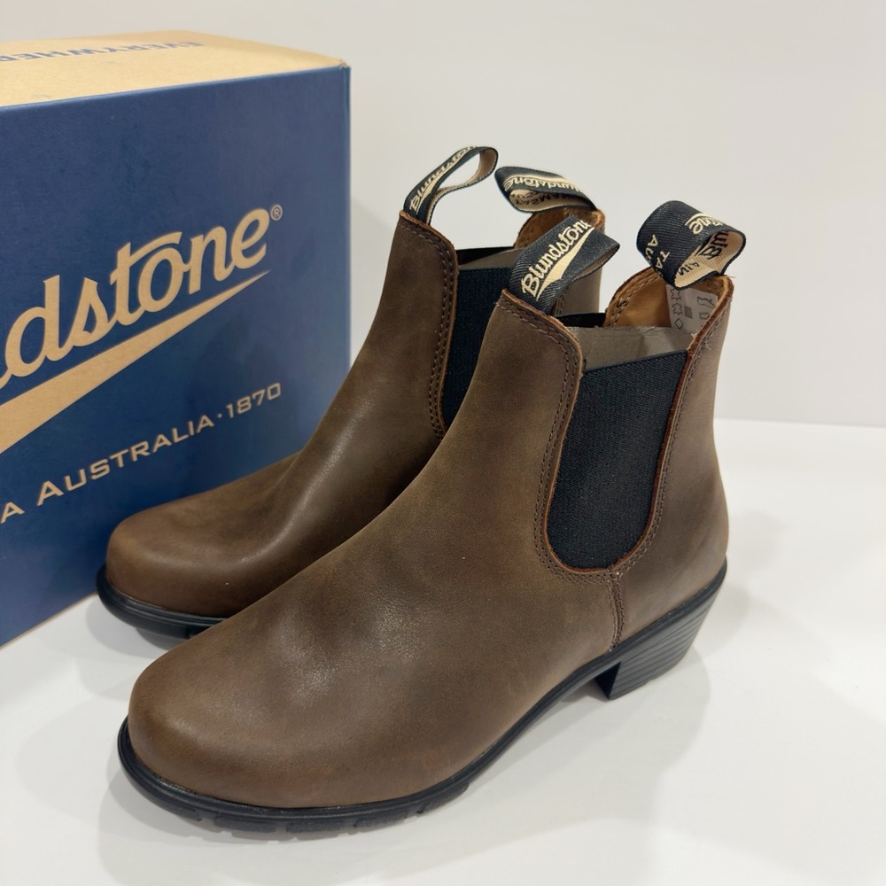 Blundstone 1673 Antique Brown Leather Heel Chelsea Ankle Women’s Boots - Picture 6 of 9
